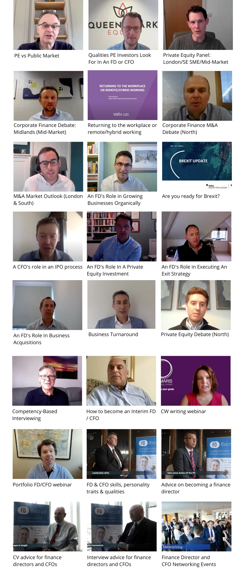 Finance Director CFO Video Library - FD Recruit